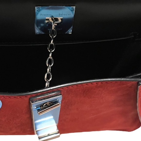 PROENZA SCHOULER Suede Nubuck Medium Hava Bag, Beautiful Burgundy - Picture 8 of 13